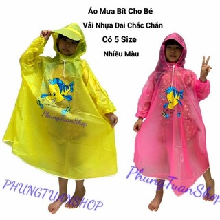 Áo mưa bít cho bé từ 4 đến 9 tuổi