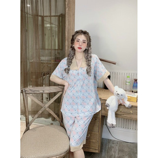 Bộ pizama cộc lửng lụa mango bigsize 58-75kg