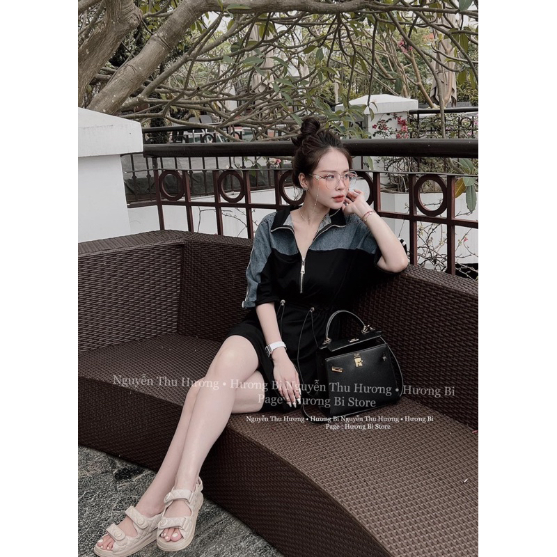 [ 𝐅𝐑𝐄𝐄 𝐒𝐇𝐈𝐏 ] Váy cotton phối bò rút eo về cực đẹp Chất váy ct khô sịn đẹp Hàng may kỹ Lên form chuẩn mẫu