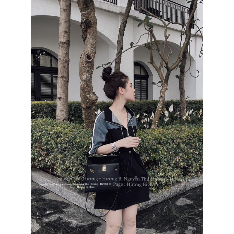 [ 𝐅𝐑𝐄𝐄 𝐒𝐇𝐈𝐏 ] Váy cotton phối bò rút eo về cực đẹp Chất váy ct khô sịn đẹp Hàng may kỹ Lên form chuẩn mẫu