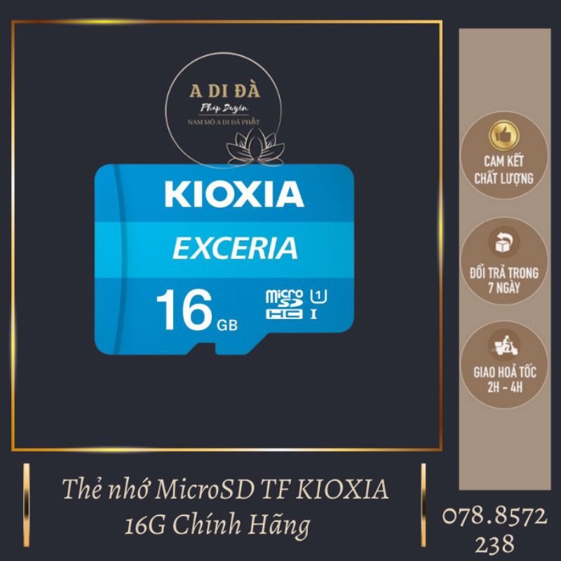 Thẻ nhớ Kioxia Micro SDHC 16GB (100Mb/s) + Adapter