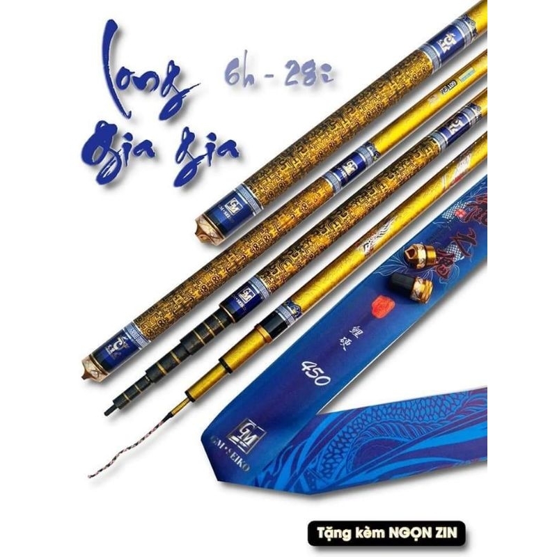 Cần Câu Tay Siêu Bạo Lực Gama Seiko -Long Gia Gia 6H Siêu Đẹp,Siêu Tải Cá,Có Tặng Kèm Ngọn Phụ