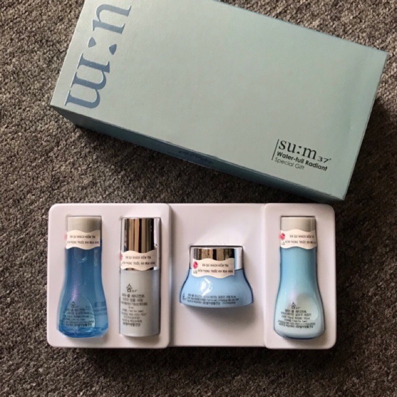 [ CHÍNH HÃNG ] Bộ sản phẩm làm đẹp, set mỹ phẩm mini du lịch Sum 37 set mini 4 chi tiết cấp ẩm và se khít lỗ chân lông