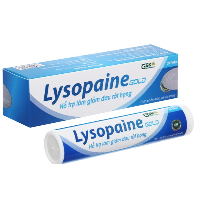Viên Ngậm Lysopaine Gold Giảm Sưng Đau Rát Họng - Hộp 24 viên