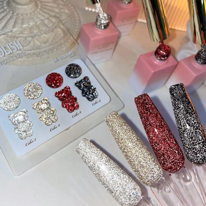 Set Sơn Gel Nhũ Flash Milan 4 Màu - Tặng Kèm Bảng Màu