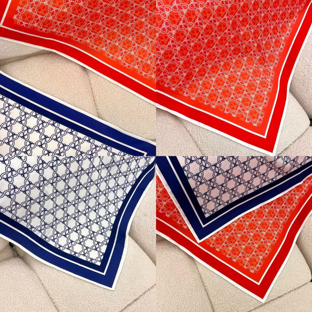 Khăn lụa cao cấp in monogram ACE 60x60