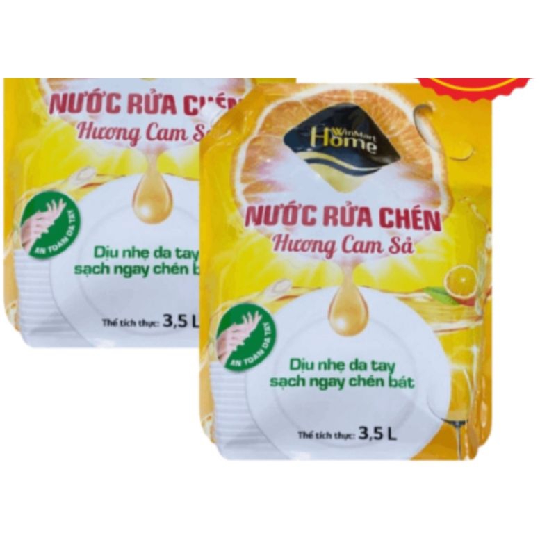 (Winmart Home) Nước rửa chén sả cảm 3.5l
