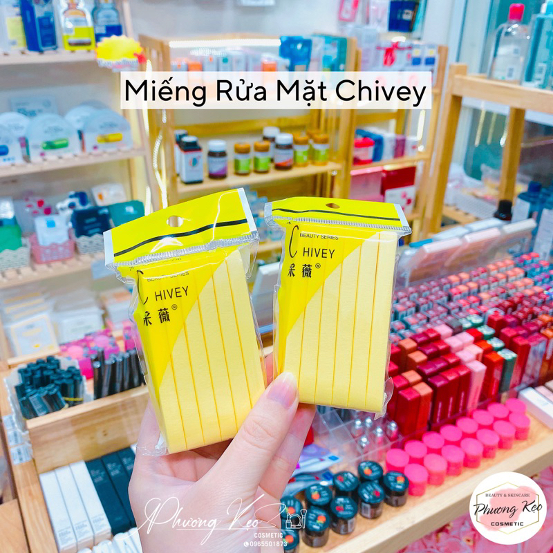 Bông Nở Rửa Mặt Chivey 12 miếng