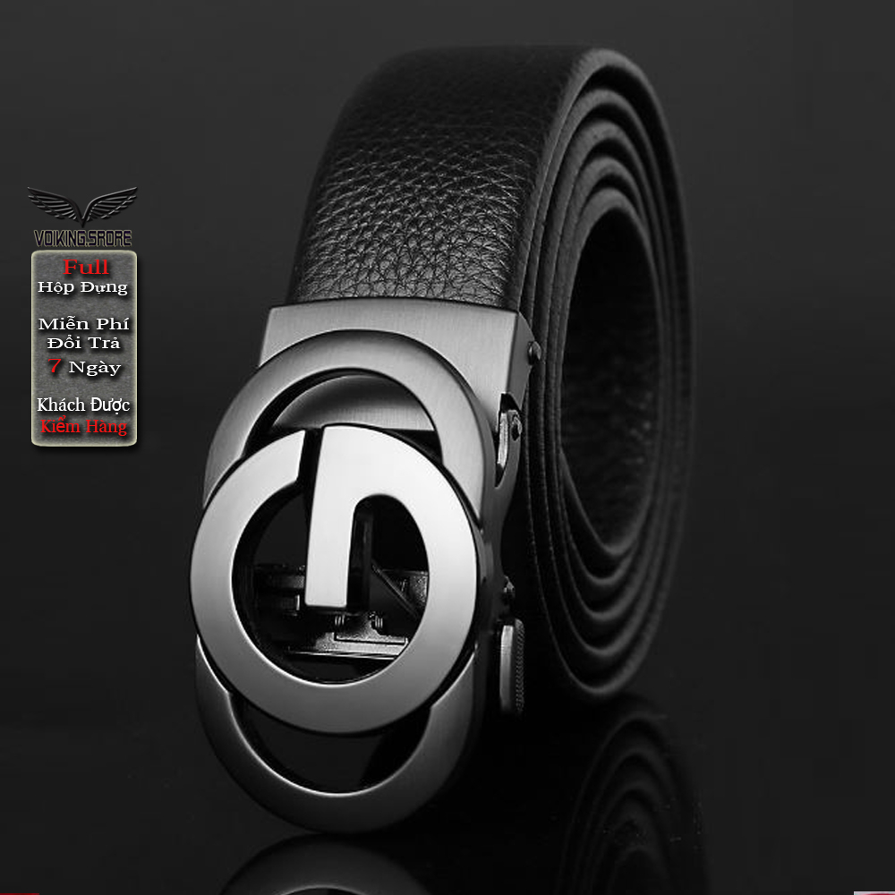 Thắt lưng nam , dây nịt nam cao cấp Fareopaul Full hộp đựng chất liệu da bò nguyên tấm V34