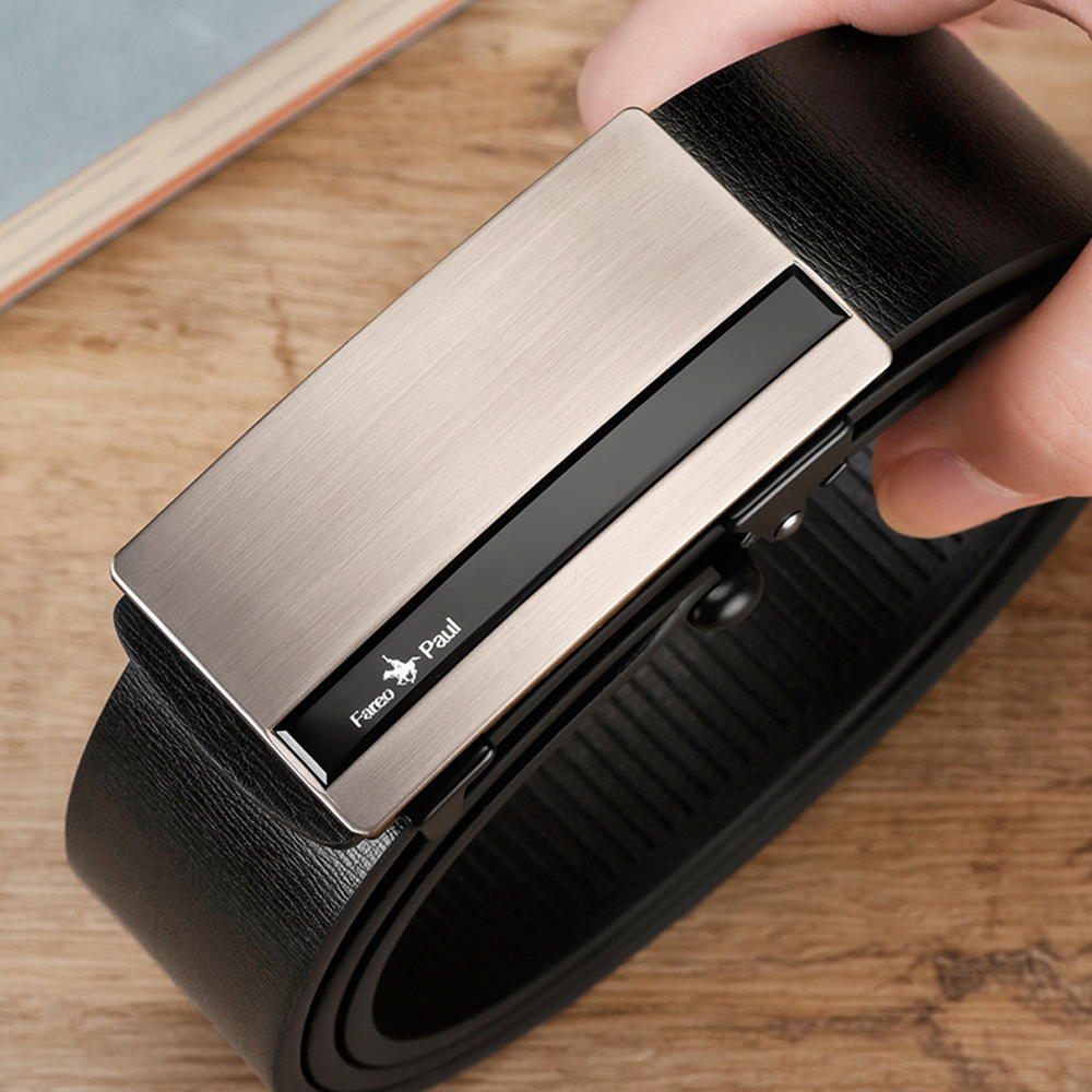 Thắt lưng nam , dây nịt nam cao cấp Fareopaul Full hộp đựng chất liệu da bò nguyên tấm V38