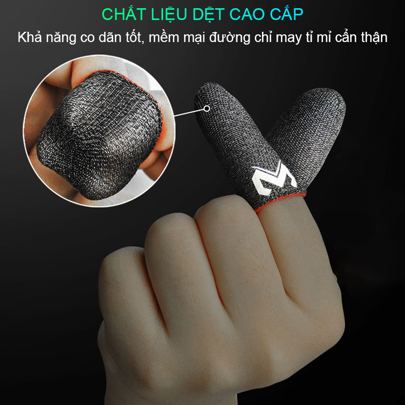 Bao tay chơi game MEMO sợi carbon cao cấp chống mồ hôi ngón tay