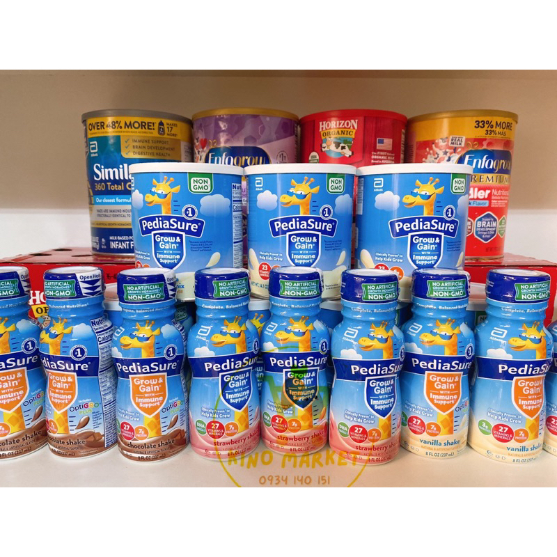 [8/26 Bill Mỹ Air] Sữa nước Pediasure Vani, Dâu, Fiber chất xơ, Socola Mỹ 237ml