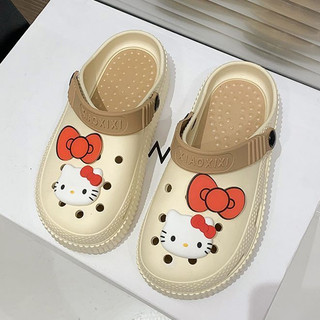 Dép cross, dép quai ngang đế cao xinh xắn kèm stick hello kitty