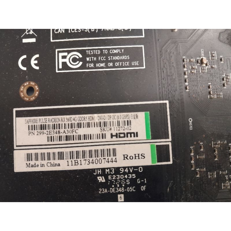 Thanh lí giá rẻ card màn hình rx560 4g ddr5 128bit