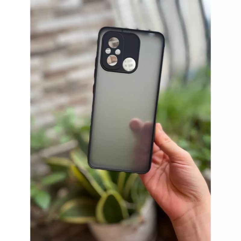 Ốp lưng nhám cho xiaomi redmi 12C lưng nhám chống bám vân tay.