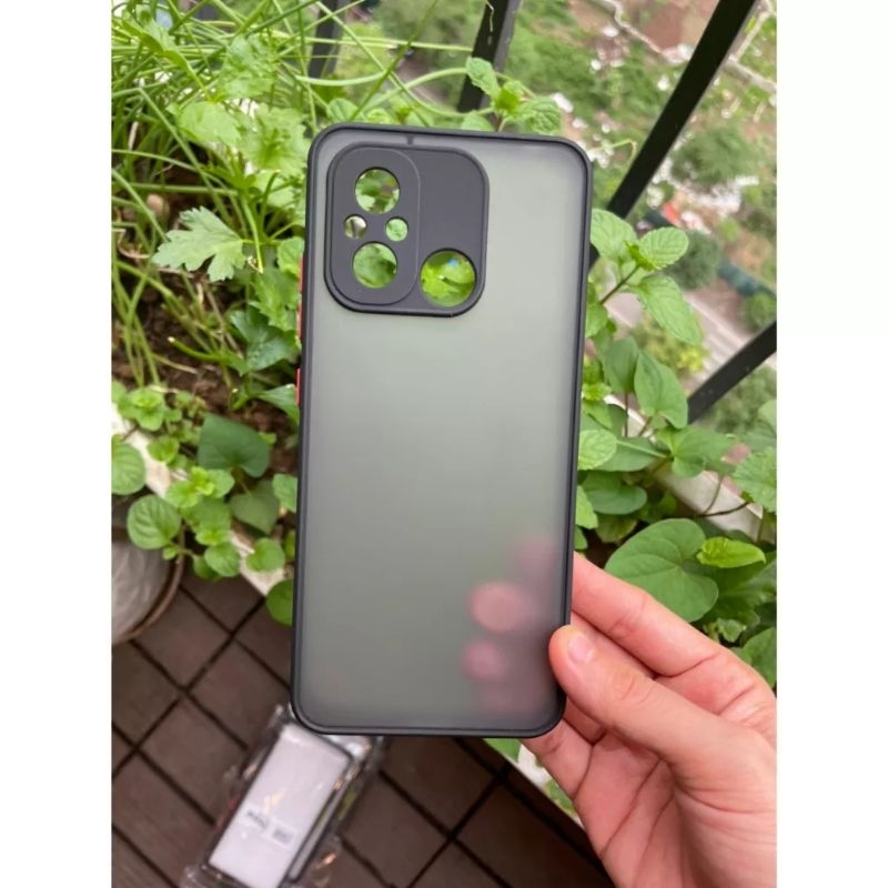 Ốp lưng nhám cho xiaomi redmi 12C lưng nhám chống bám vân tay.