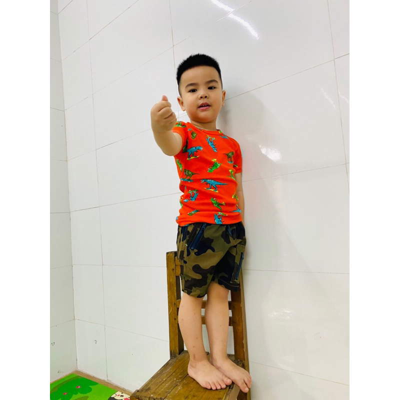 Áo thun bé trai hoạ tiết siêu yêu sz 1-6Y satsunkid