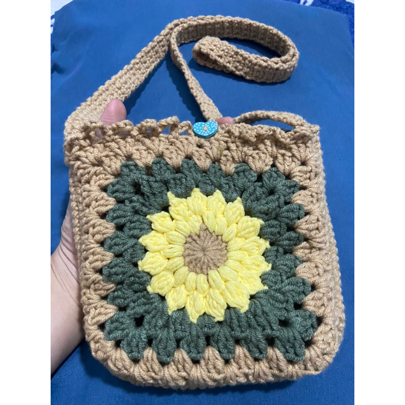 Túi len hoạ tiết hoa HandMade