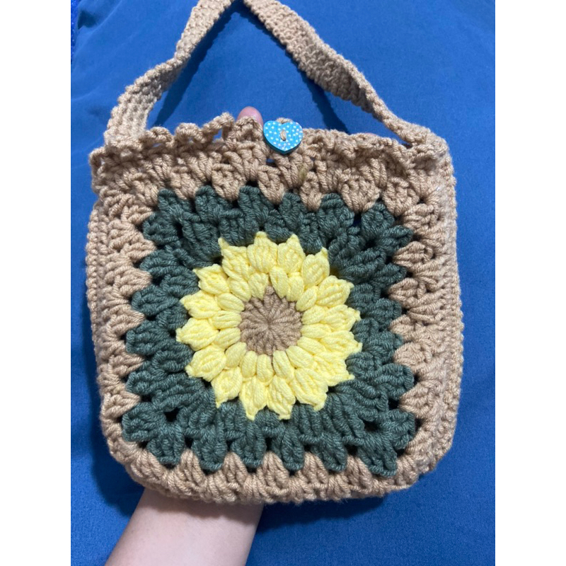 Túi len hoạ tiết hoa HandMade