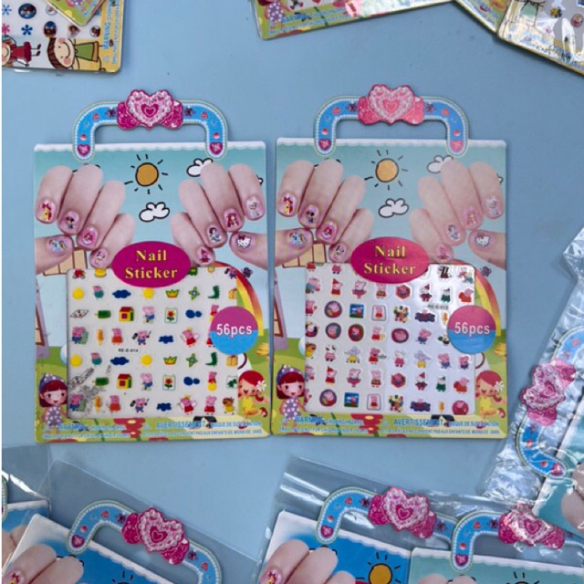 Set sticker dán móng 2D/ 3D hoạ tiết hoạt hình dễ thương cho mẹ và bé - TiNa’s House