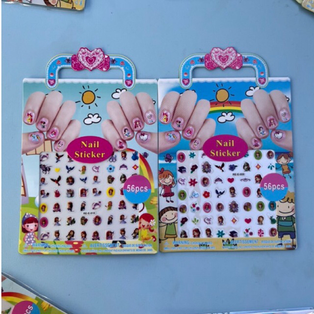 Set sticker dán móng 2D/ 3D hoạ tiết hoạt hình dễ thương cho mẹ và bé - TiNa’s House
