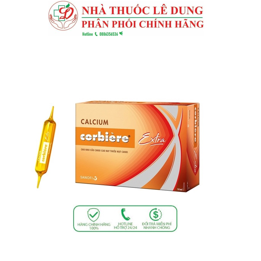 Calcium Corbiere ống uống hỗ trợ thiếu hụt calci cho trẻ em và người lớn