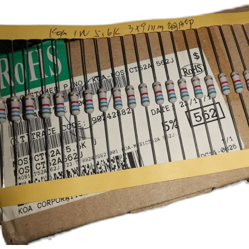 Điện trở vạch màu KOA 5.6K 5K6J 5K6 1W 3*9MM (01 con)