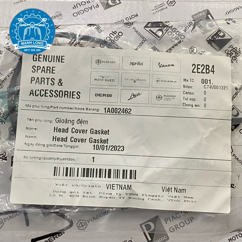 Bộ gioăng đầu máy Piaggio - Vespa cao cấp