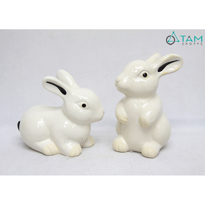 Tượng con thỏ ngọc gốm TCV-THO-01_TTTM