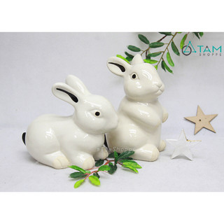 Tượng con thỏ ngọc gốm TCV-THO-01_TTTM
