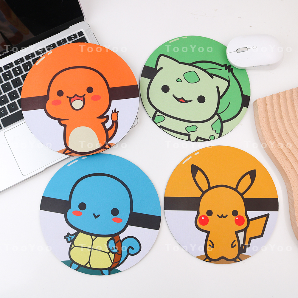 Lót chuột tròn hình Pokemon dễ thương cute TooYoo PK0142