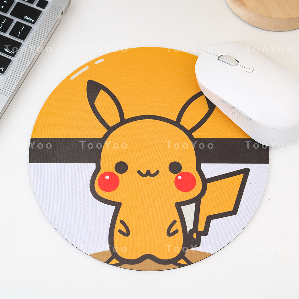 Lót chuột tròn hình Pokemon dễ thương cute TooYoo PK0142