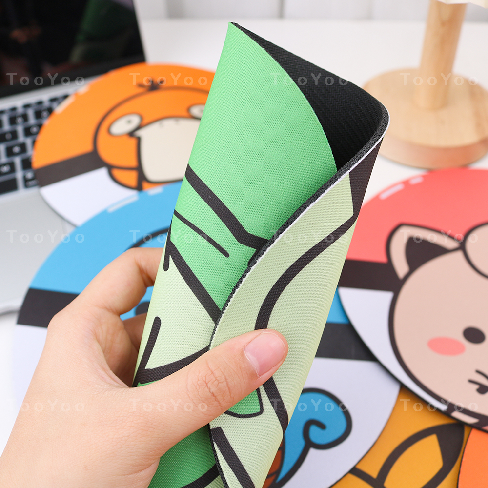 Lót chuột tròn hình Pokemon dễ thương cute TooYoo PK0142