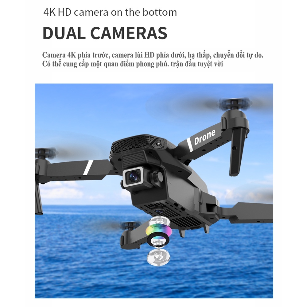 Máy Bay Điều Khiển Từ Xa Flycam E88 Camera Quadcopter UAV Với Bản Nâng Cấp | BigBuy360 - bigbuy360.vn