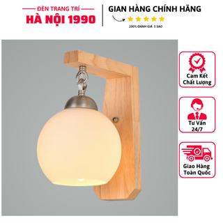 Đèn tường gỗ trang trí qtd605, đèn treo tường cao cấp phòng khách/cầu thang