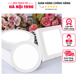 Đèn ốp trần 24w vuông/ tròn, đèn led ốp trần trang trí phòng khách/phòng ngủ