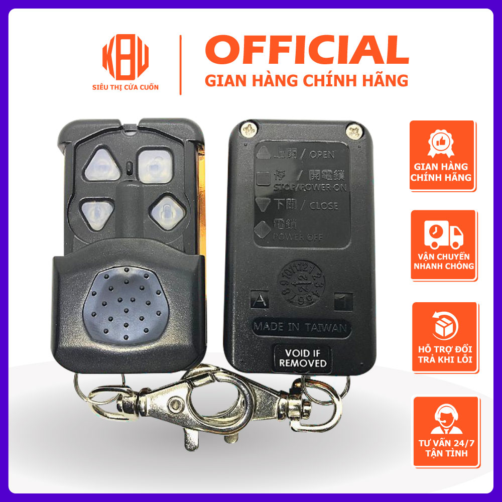 Điều Khiển Remote Cửa Cuốn YH-1B2 Mã Nhảy Chống Dò Mã, Phím Bấm Bằng Cao Su Non Cao Cấp, Tần Số Sóng Sử Dụng 315 Mhz