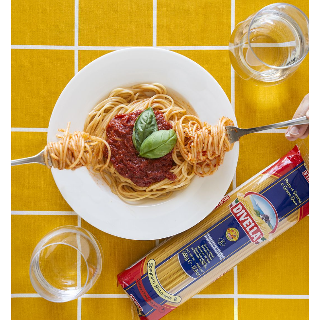 Mỳ Ý Spaghetti 08 Divella 500Gr Sợi Tròn Nhập Khẩu Ý