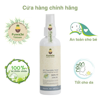 Xịt hữu cơ tinh dầu tràm khử mùi kháng khuẩn đuổi muỗi côn trùng Fuwa3e 100ml sạch tự nhiên