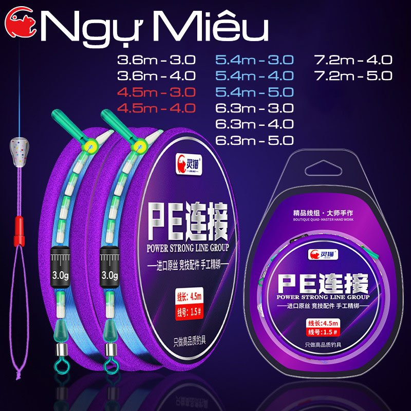 Bộ dây trục câu đơn câu đài đủ kích cỡ Ngự Miêu