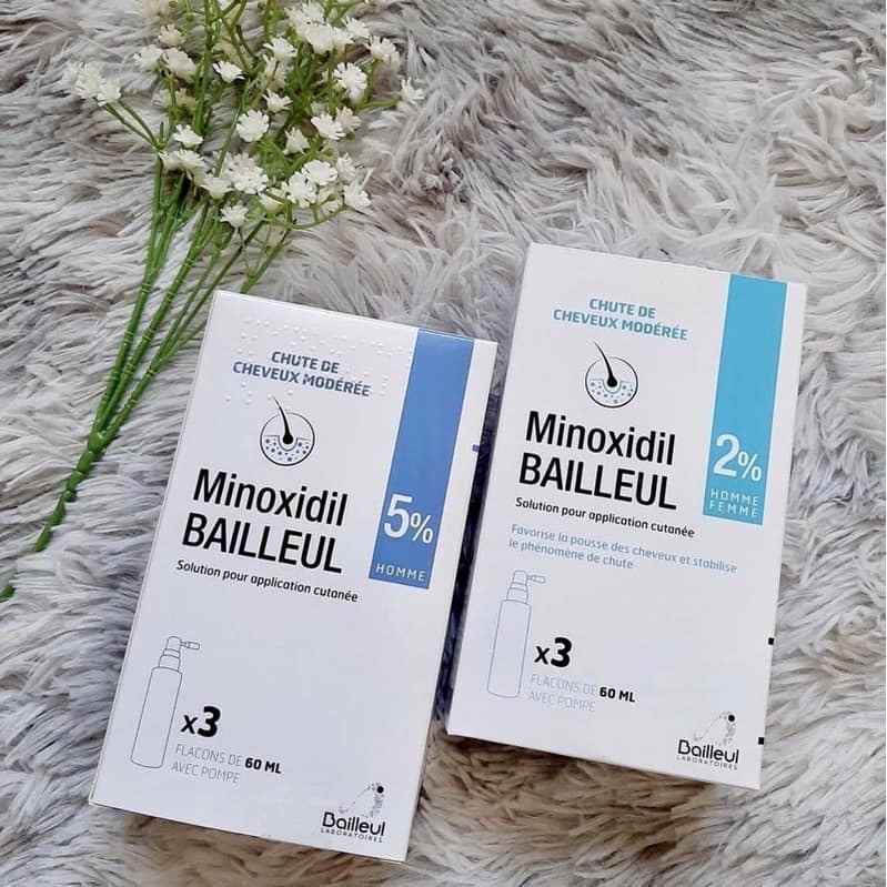 Xịt Mọc Tóc Minoxidil Bailleul 2% Pháp, Giảm Rụng Tóc Và Kích Thích Mọc Tóc.