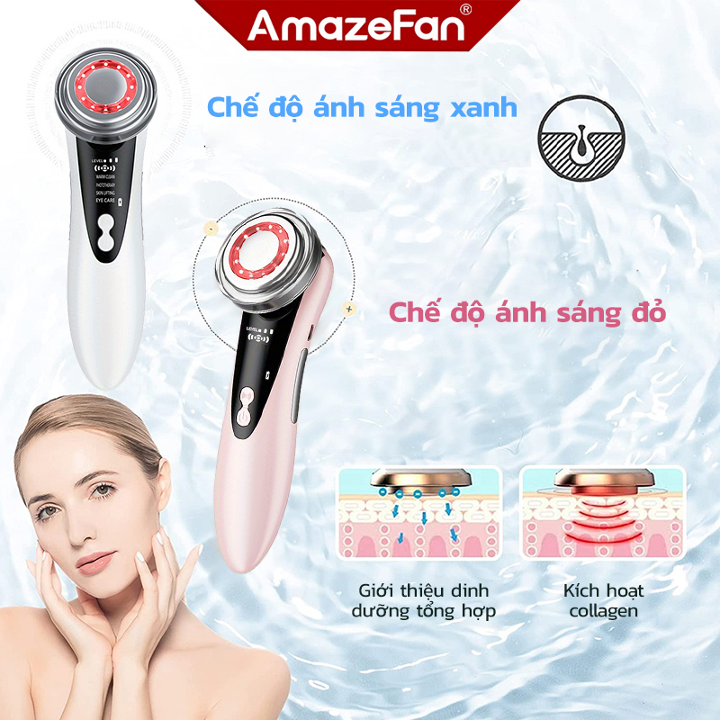 Máy massage mặt điện di đẩy tinh chất và nâng cơ, làm trắng và trẻ hóa da, tẩy trang và cấp ẩm Máy massage mặt