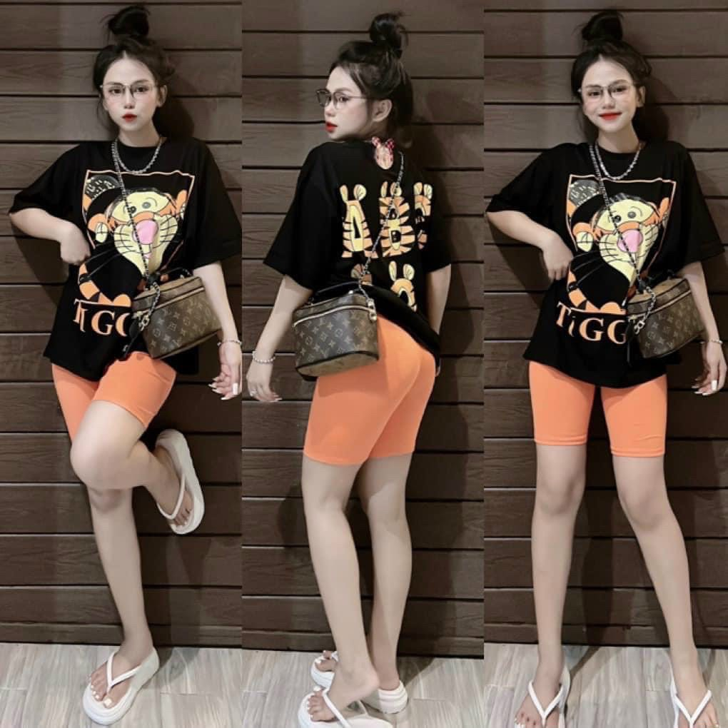 Đồ bộ ngố from rộng hình cute,Sét bộ thun in 3D cao cấp mặc nhà dạo phố cực xinh