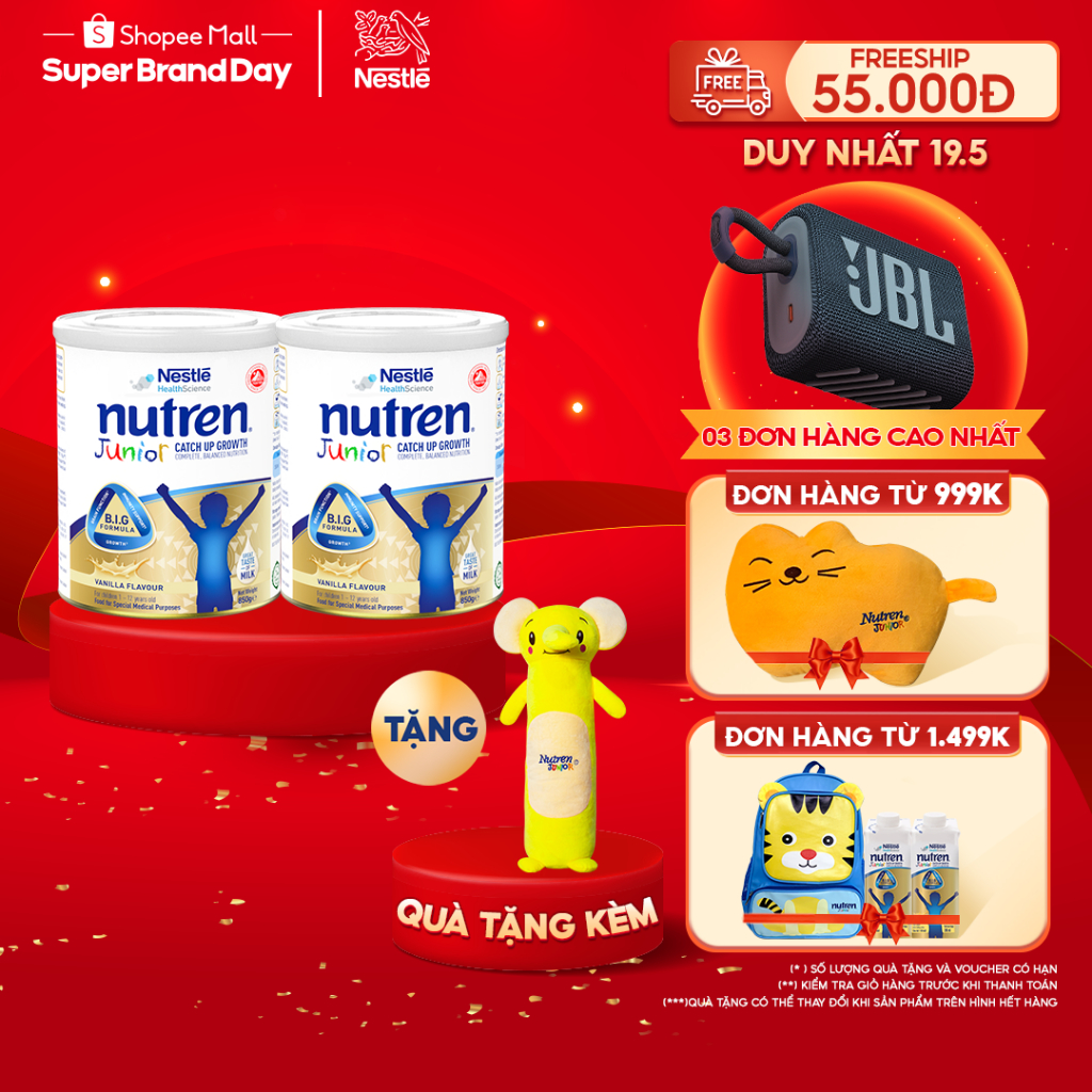 Combo 2 Lon Sữa Nutren Junior 850gr/lon