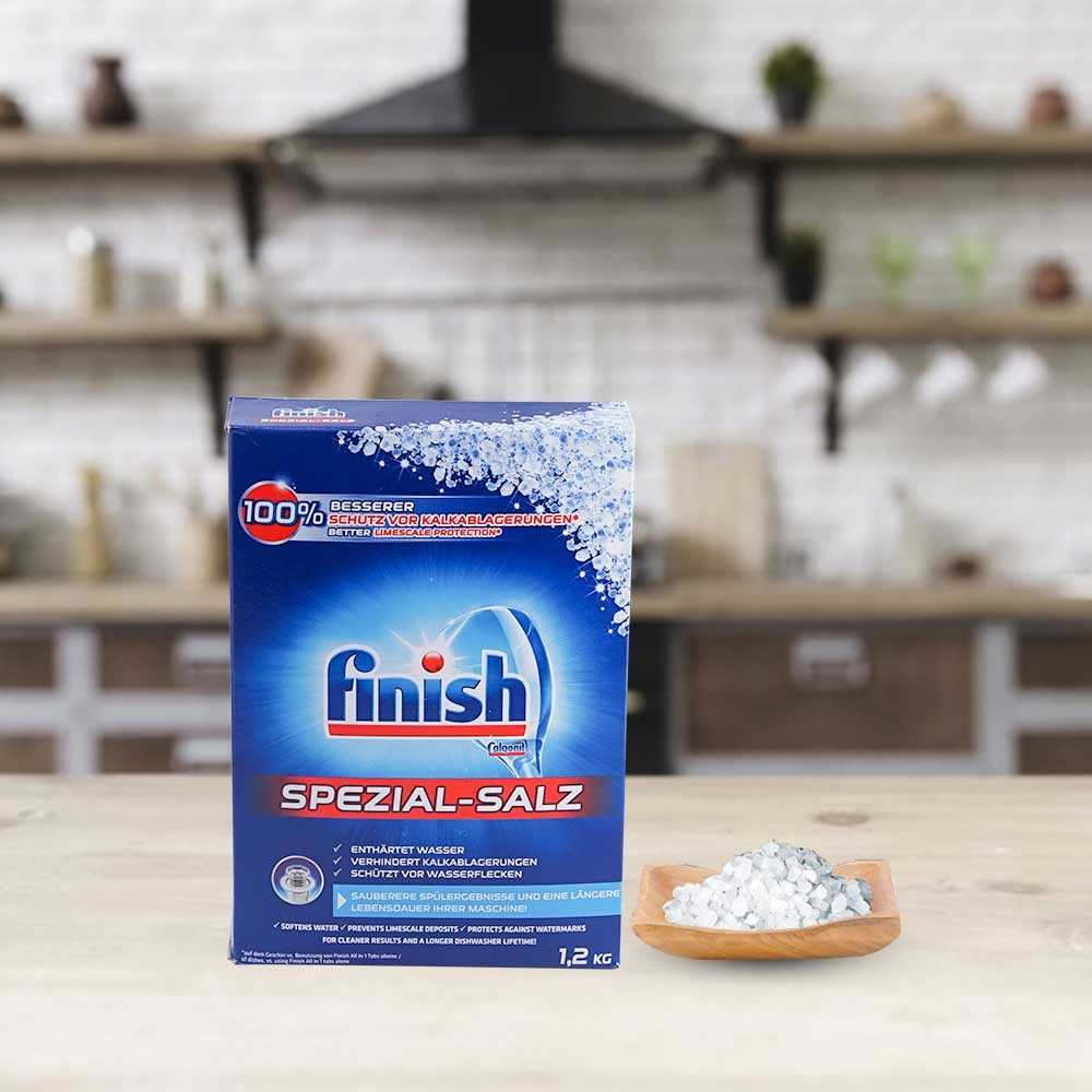 Muối rửa bát Finish Salt 4kg,1.5kg,1.2kg , Muối làm mềm nước Finish