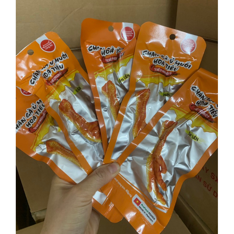 Combo 15-20 gói chân gà ủ muối hoa tiêu, chân gà tiềm ớt hiểm