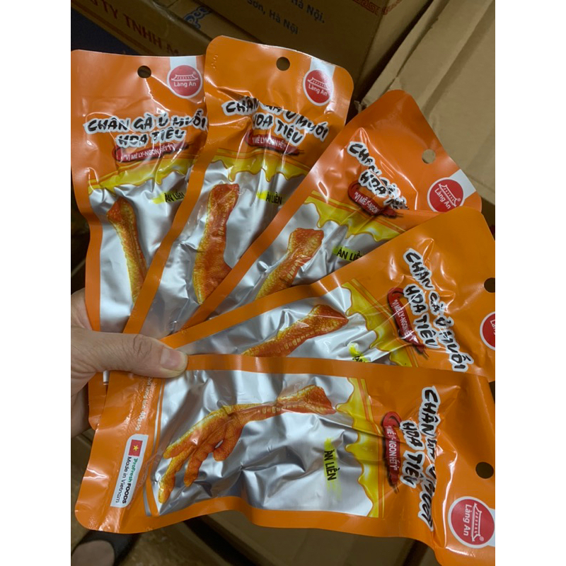 Combo 15-20 gói chân gà ủ muối hoa tiêu, chân gà tiềm ớt hiểm