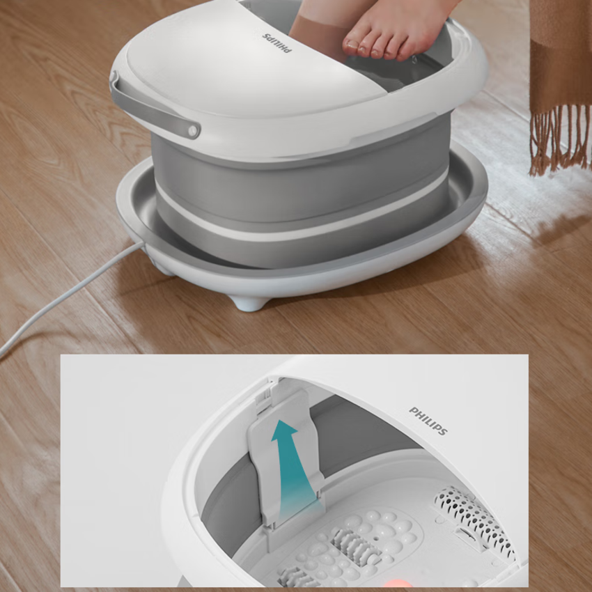 Bồn ngâm kiêm máy massage chân tự động. Thương hiệu Philips Hà Lan cao cấp
