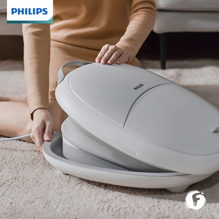Bồn ngâm kiêm máy massage chân tự động. Thương hiệu Philips Hà Lan cao cấp