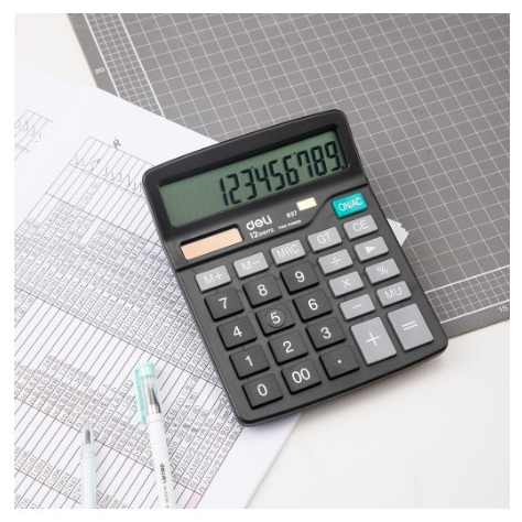 Máy tính cầm tay 12 số Deli 837